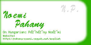 noemi pahany business card